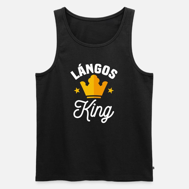 Langos King - Männer Premium Bio Tank Top - Schwarz