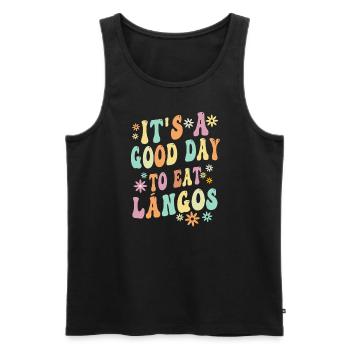 Langos - Ungarische Küche - Männer Premium Bio Tank Top - Schwarz - Vorne - Michal (187cm)