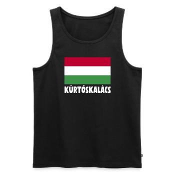 kaminkucKürtőskalács Ungarische Fahne - Männer Premium Bio Tank Top - Schwarz - Vorne - Michal (187cm)