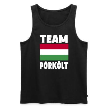 ungarischeTeam Pörkölt - Männer Premium Bio Tank Top - Schwarz - Vorne - Michal (187cm)
