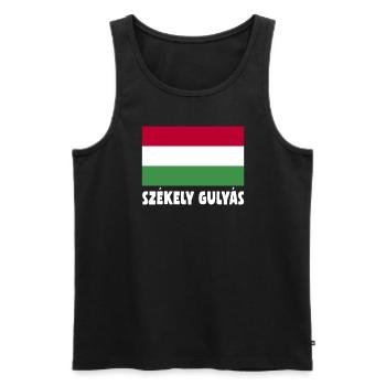 authentischSzekely Gulyas Ungarisches Essen - Männer Premium Bio Tank Top - Schwarz - Vorne - Michal (187cm)