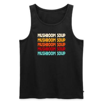 Police de soupe aux champignons - Débardeur bio Premium Homme - noir - Devant - Michal (187cm)