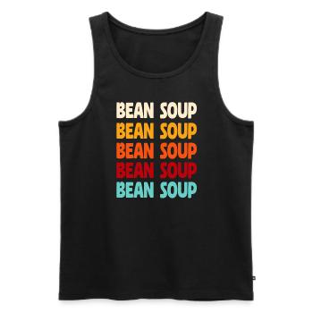 Bohnensuppen Schrift - Männer Premium Bio Tank Top - Schwarz - Vorne - AI Model Male 178 light (178cm)