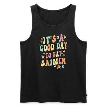 Sort de Saimin - Débardeur bio Premium Homme - noir - Devant - Michal (187cm)
