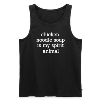 Chicken noodle soup is my spirit animal - Men's Premium Organic Tank Top - black - Front - Michal (187cm)