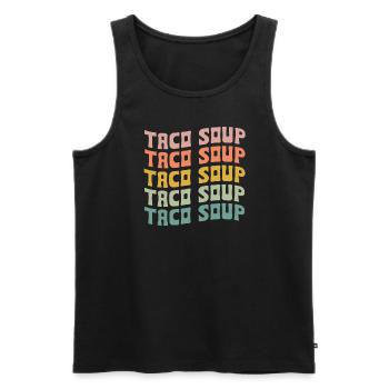 Taco Suppe - Männer Premium Bio Tank Top - Schwarz - Vorne - AI Model Male 178 light (178cm)