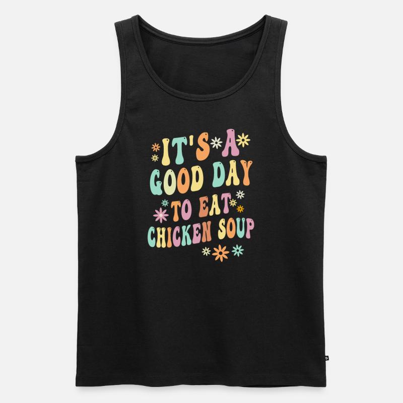 Einfache Hausgemachte Hühnersuppe - Männer Premium Bio Tank Top - Schwarz
