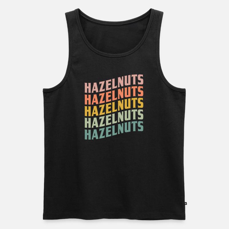 Haselnüsse - Männer Premium Bio Tank Top - Schwarz