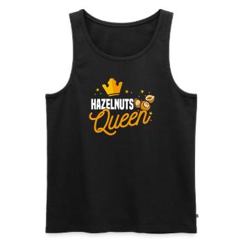 Haselnuss Königin - Männer Premium Bio Tank Top - Schwarz - Vorne - Michal (187cm)