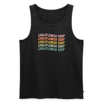 Soupe de chou-fleur - Débardeur bio Premium Homme - noir - Devant - AI Model Male 178 light (178cm)