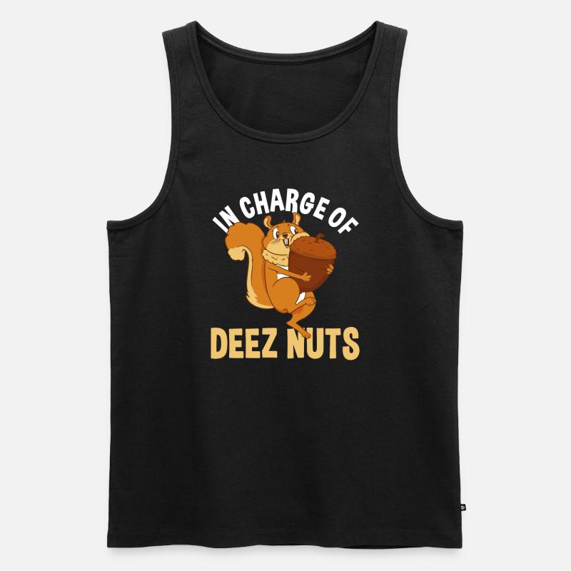 Lustige Eichhörnchen Geschenkidee - Männer Premium Bio Tank Top - Schwarz