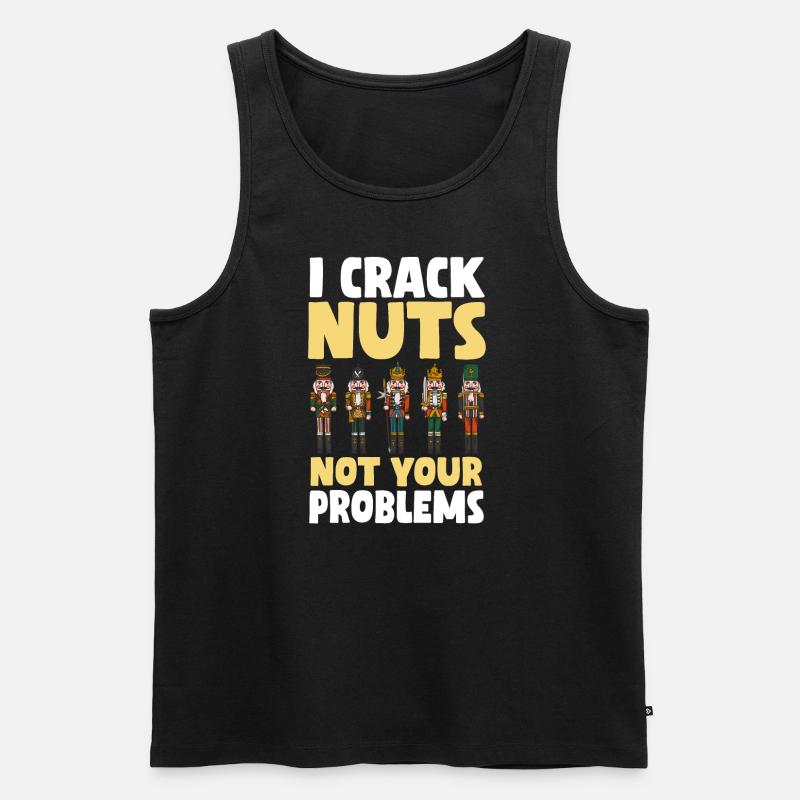 Nussknacker Spruch - Männer Premium Bio Tank Top - Schwarz