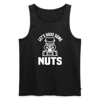 Let's have some nuts - Men's Premium Organic Tank Top - black - Front - AI Model Male 178 light (178cm)