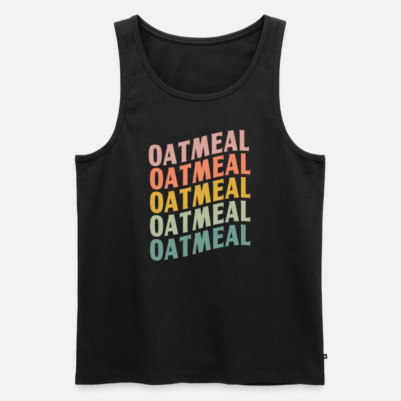 Haferflocken - Männer Premium Bio Tank Top - Schwarz