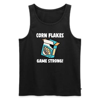 Corn Flakes Game Strong - Männer Premium Bio Tank Top - Schwarz - Vorne - AI Model Male 178 light (178cm)