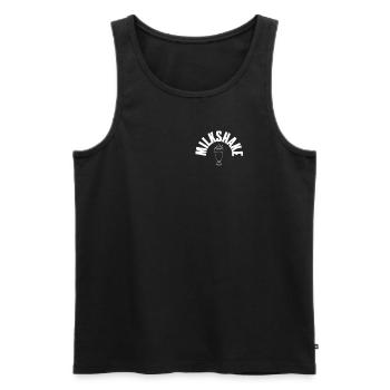 Milkshake Taschen Design - Männer Premium Bio Tank Top - Schwarz - Vorne - AI Model Male 178 light (178cm)