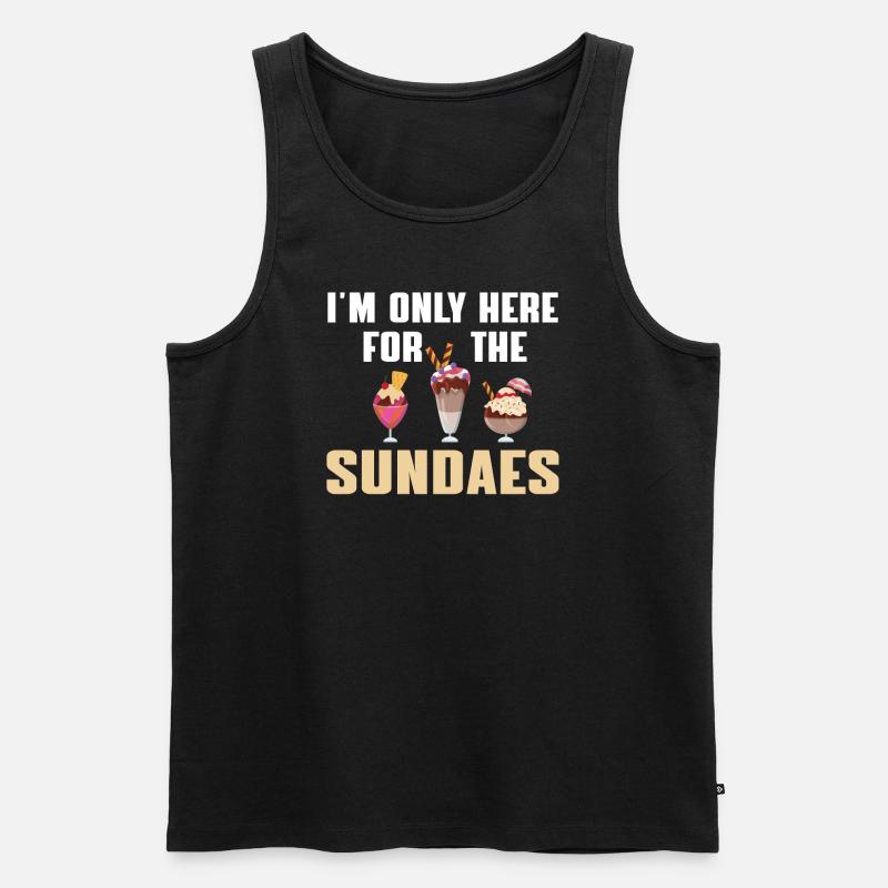 Lustige Eisbecher Geschenkidee - Männer Premium Bio Tank Top - Schwarz