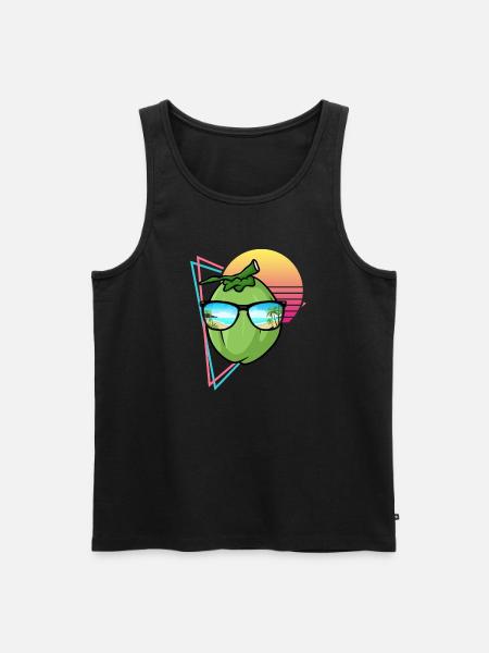 Retro Coconut Design - Men's Premium Organic Tank Top - black