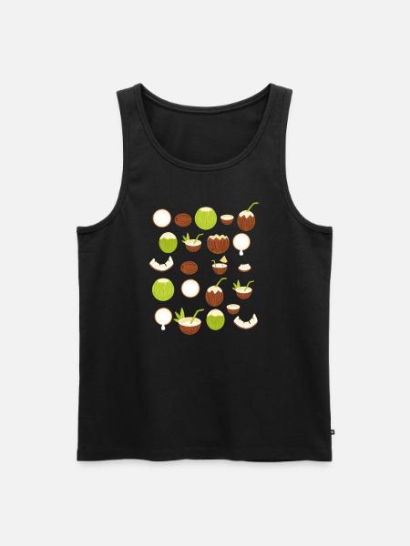 Retro Coconut Design - Men's Premium Organic Tank Top - black