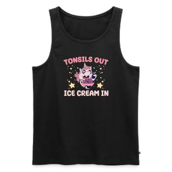 Wiederherstellung nach TonsillenMandeln Raus Eis R - Männer Premium Bio Tank Top - Schwarz - Vorne - Michal (187cm)