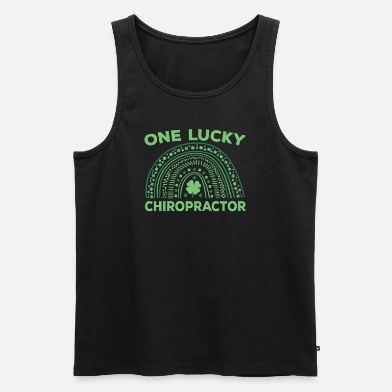 Ein Glücklicher Chiropraktiker - Männer Premium Bio Tank Top - Schwarz