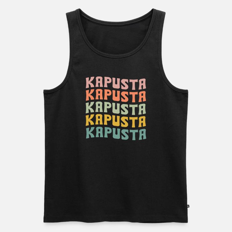 Kapusta - Männer Premium Bio Tank Top - Schwarz