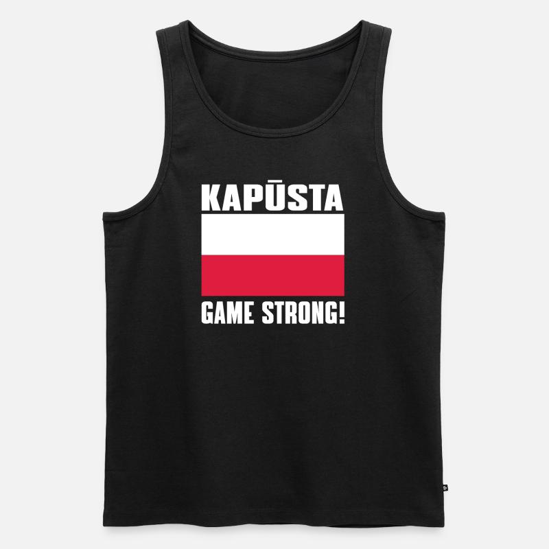 Kapusta Game Strong - Männer Premium Bio Tank Top - Schwarz