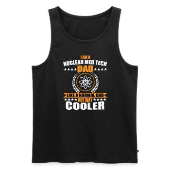Nuclear Medicine Technologist Dad - Men's Premium Organic Tank Top - black - Front - AI Model Male 178 light (178cm)
