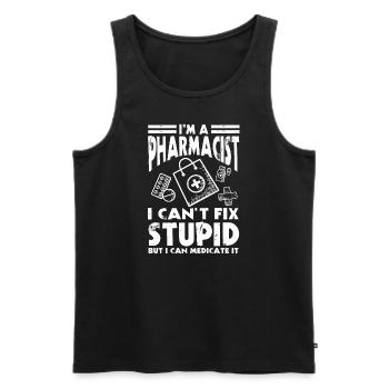 Pharmacist Career Love Funny Apothecary Design - Männer Premium Bio Tank Top - Schwarz - Vorne - AI Model Male 178 light (178cm)