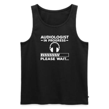 Tenue d’étudiant en audiologie - Débardeur bio Premium Homme - noir - Devant - Michal (187cm)