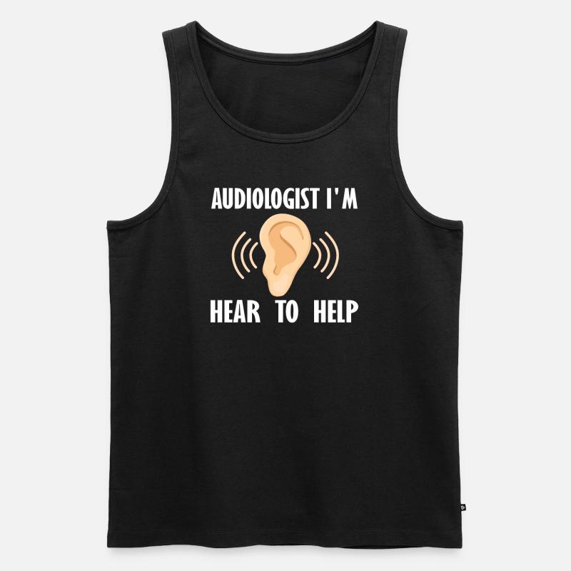 Audiologe Geschenkidee - Männer Premium Bio Tank Top - Schwarz