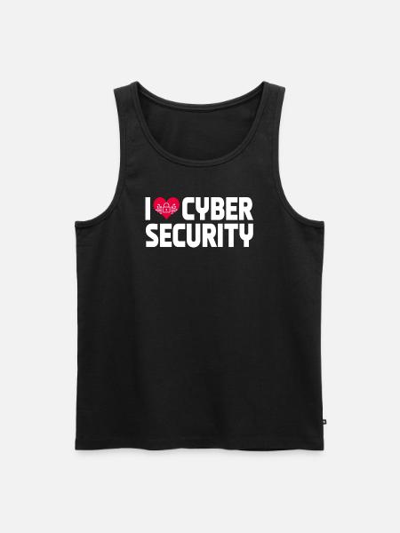 CyberI love cybersecurity - Men's Premium Organic Tank Top - black