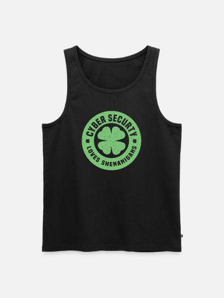 Cyber Security St. Patrick's Day - Men's Premium Organic Tank Top - black