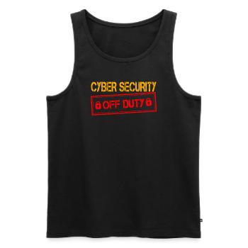 CybCyber Security Ausser Dienst - Männer Premium Bio Tank Top - Schwarz - Vorne - Michal (187cm)