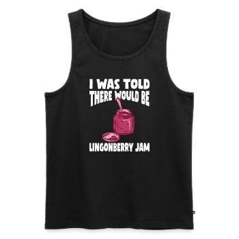 Swedish Lovers Swedish Cranberry Marme - Men's Premium Organic Tank Top - black - Front - Michal (187cm)