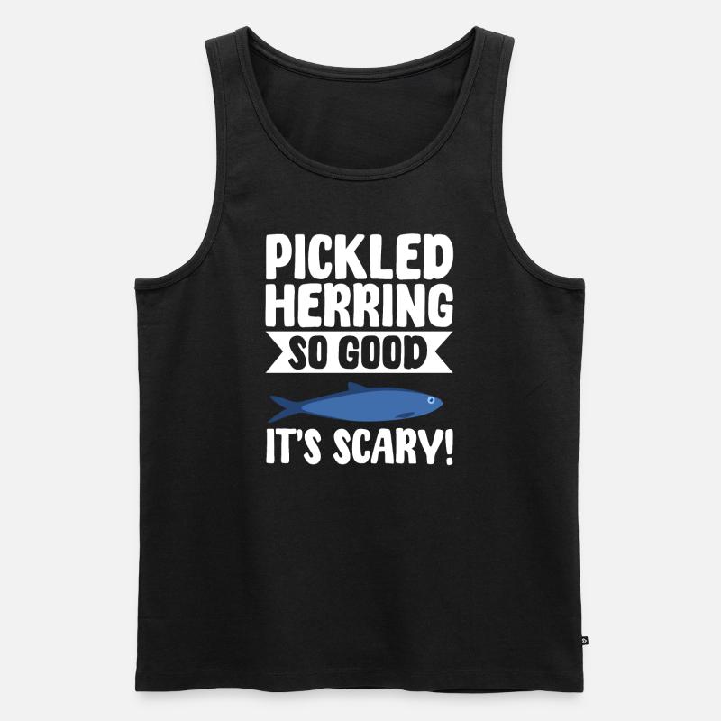 eLustiger Eingelegter Hering Geschenkidee - Männer Premium Bio Tank Top - Schwarz