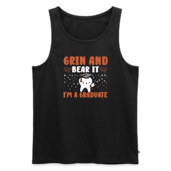 Graduation Ceremony for Dental Students - Men's Premium Organic Tank Top - black - Front - AI Model Male 178 light (178cm)