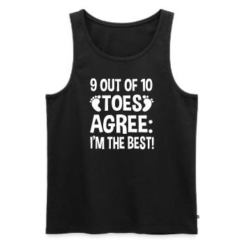Funny Toe Amputation Gift - Men's Premium Organic Tank Top - black - Front - AI Model Male 178 light (178cm)