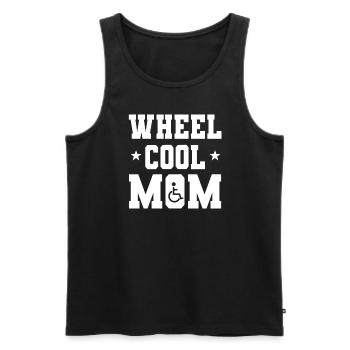 Funny Gift for Wheelchair Mom - Men's Premium Organic Tank Top - black - Front - AI Model Male 178 light (178cm)