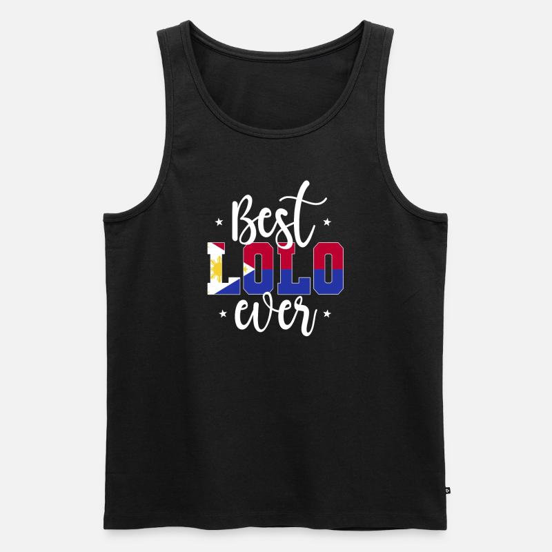 Lolo Philippinischer Opa - Männer Premium Bio Tank Top - Schwarz
