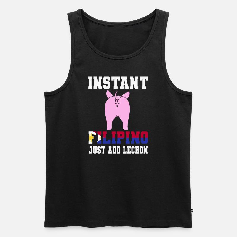 Lustiger Philippinisches Lechon Geschenk - Männer Premium Bio Tank Top - Schwarz