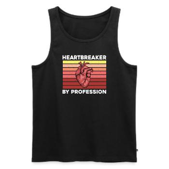 Cardiologue Cardiologie Humour - Débardeur bio Premium Homme - noir - Devant - Michal (187cm)