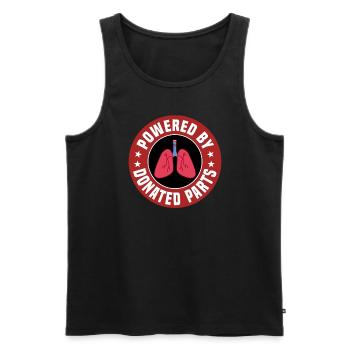 WiederherstellLustiges Lungentransplantations-t-sh - Männer Premium Bio Tank Top - Schwarz - Vorne - AI Model Male 178 light (178cm)