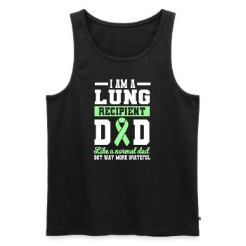 Lung transplant dad - Men's Premium Organic Tank Top - black - Front - Michal (187cm)