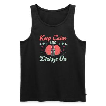 nephrologiDialysekrankenschwester Geschenk - Männer Premium Bio Tank Top - Schwarz - Vorne - Michal (187cm)