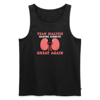 Team Dialysis Humor - Men's Premium Organic Tank Top - black - Front - Michal (187cm)
