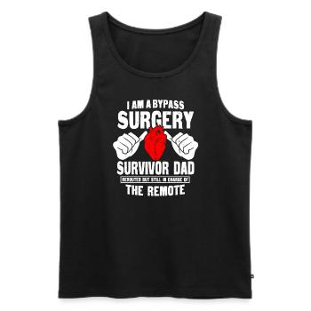 Bypass-Operation Überlebender Papa - Männer Premium Bio Tank Top - Schwarz - Vorne - Michal (187cm)