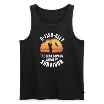Bypass surgery and fishing - Men's Premium Organic Tank Top - black - Front - Michal (187cm)