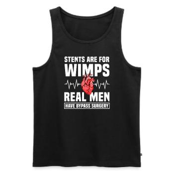 miFunny T-shirt For Bypass Surgery Survivors - Men's Premium Organic Tank Top - black - Front - Michal (187cm)