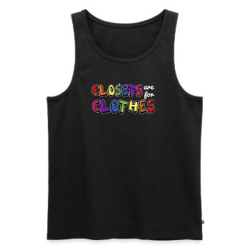 Les placards LGBTQ sont pour les vêtements - Débardeur bio Premium Homme - noir - Devant - Michal (187cm)